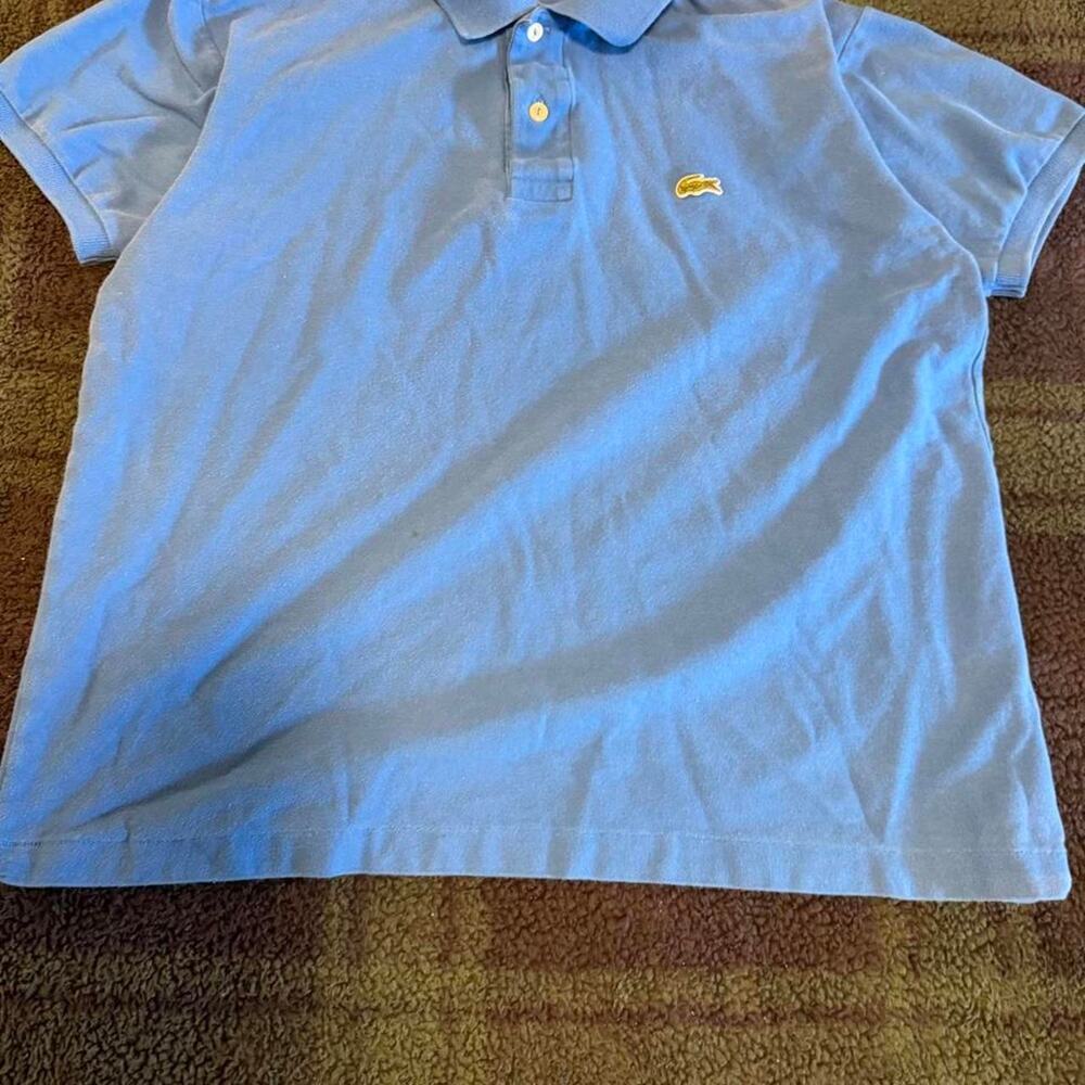 Blue lacoste polo shirt size